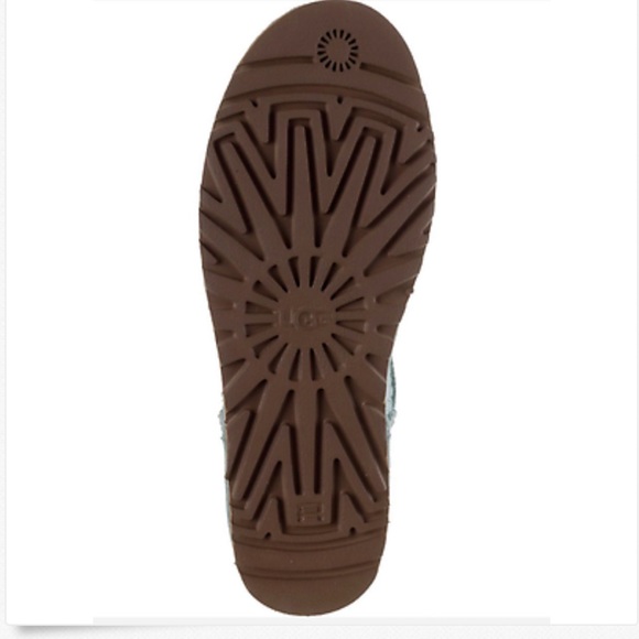 UGG Classic AVR Aloe Unlined Suede Mini Perf Boots - Picture 7 of 8